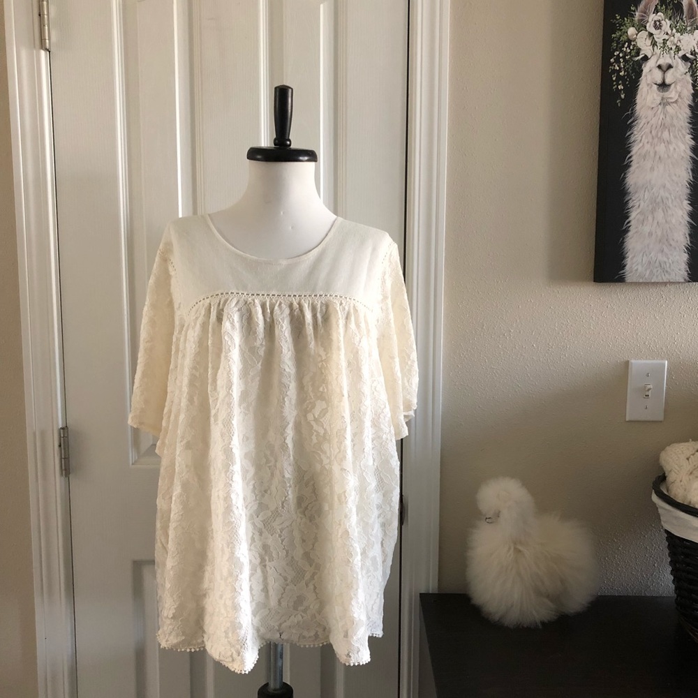 Maurice's XXL Cream Lace Top